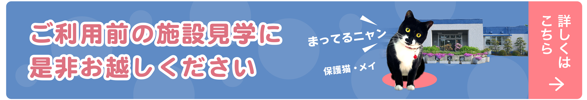 ご利用前の施設見学に是非お越しください